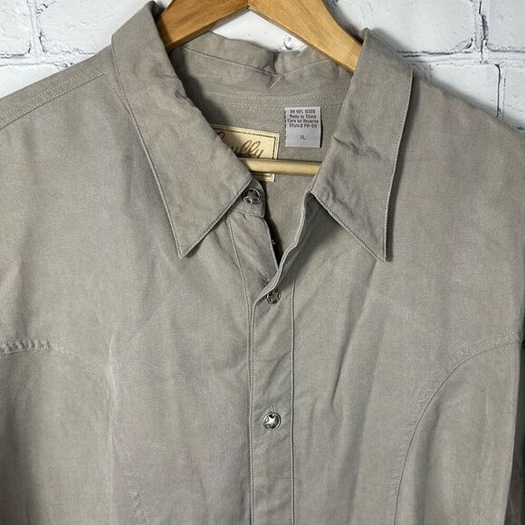 Scully Mens Tencel Shirt Star Buttons Size XL PW-011 Super Soft Western Country - Picture 2 of 9